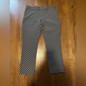 Banana Republic Black and White Patterned Trousers